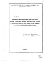 Nghiên cứu ứng dụng phương pháp định lượng COTININ trong nước tiểu  xác định hàm lượng COTININ ở những người tiếp xúc nghề nghiệp trong sản xuất thuốc là và những người không tiếp xúc