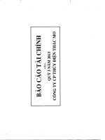 báo cáo tài chính quý 3 năm 2013 công ty cổ phần thủy điện thác mơ