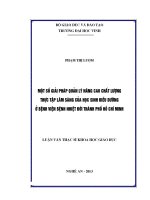 một số giải pháp quản lý nâng cao chất lượng thực tập lâm sàng của học sinh điều dưỡng ở bệnh viện bệnh nhiệt đới thành phố hồ chí minh