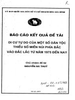 Di cư tự do của một số dân tộc thiểu số miền núi phía Bắc vào Đắc Lắc từ năm 1975 đến nay