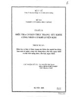 Điều tra cơ bản thực trạng sức khỏe công nhân cơ khí luyện kim