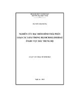 Nghiên cứu đặc điểm hình thái phân loại các loài trong họ dicroglossidae ở khu vực bắc trung bộ
