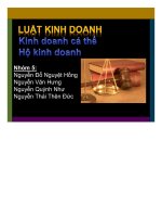 đề tài kinh doanh cá thể và hộ kinh doanh