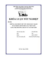 Đề tài những giải pháp chủ yếu nhằm đẩy mạnh  xuất khẩu hàng hoá của việt nam sang thị trường asean từ nay đến 2010