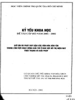 Giữ gìn phát huy bản sắc văn hóa dân tộc trong lĩnh vực hoạt động giải trí ở khu vực đô thị hiện nay. Thực trạng và giải pháp