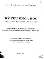 Những vấn đề quản lý của nhà nước đối với hàng hóa công cộng ở nước ta hiện nay 2