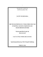 Một số giải pháp quản lý hoạt động đào tạo ở trường cao đẳng nghề hàng hải thành phố hồ chí minh