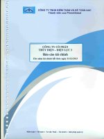 công ty cổ phần thủy điện điện lực 3 báo cáo tài chính cho năm tài chính kết thúc 31 tháng 12 năm 2013