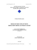 Khảo sát khả năng sử dụng khoai môn trong sản phẩm yaourt