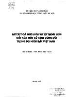 Laterit đá ong hóa và sự thái hóa đất ở một số tỉnh vùng đồi trung du miền Bắc Bộ Việt Nam