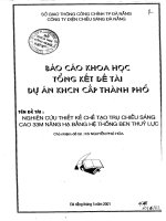 Nghiên cứu thiết kế chế tạo trụ chiếu sáng cao 33M nâng hạ bằng hệ thống ben thủy lực