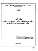 Các phương thức đảm bảo các quyền, tự do công nhân
