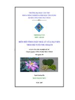 Biến đổi tính chất hóa lý của hạt sen theo độ tuổi thu hoạch