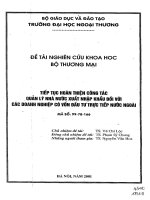 Tiếp tục hoàn thiện công tác quản lý nhà nước xuất nhập khẩu đối với các doanh nghiệp có vốn đầu tư trực tiếp nước ngoài
