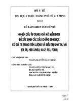 Nghiên cứu áp dụng hóa mô miễn dịch để xác định các dấu chứng sinh hoạt có giá trị trong tiên lượng và điều trị ung thư vú