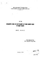 Nghiên cứu cơ sở pháp lý của giáo dục ở Việt Nam