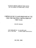 Chinh sách và giải pháp kích cầu cho thị trường chứng khoán Việt Nam