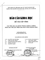 Vai trò của gia đình trong phòng chống xâm hại trẻ em trên địa bàn tỉnh Khánh Hòa