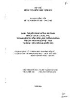 Đánh giá hiệu quả và tính an toàn thốc CIALIS (TALADAFIL) cương dương ở bệnh nhân người Việt Nam tại bệnh viện Hữu Nghị Việt Đức