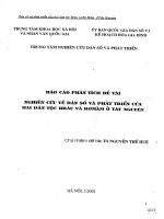 Nghiên cứu về dân số và phát triển của hai dân tộc Brâu và Rơmăm ở Tây Nguyên