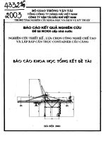 Nghiên cứu thiết kế, lựa chọn công nghệ chế tạo và lắp ráp cần trục container cầu cảng