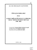 Sự phát triển quyền dân sự và chính trị trong thời kỳ đổi mới ở Việt Nam