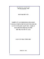 Nghiên cứu xác định hàm lượng selen và mangan trong một số loài nấm linh chi lấy từ vườn quốc gia pù mát  nghệ an bằng phương pháp quang phổ hấp thụ nguyên tử ( AAS)