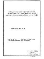 Chế tạo màng nhiệt điện trở bán dẫn, một số tính chất nhiệt điện của nó và khả năng ứng dụng làm đầu đo bức xạ nhiệt