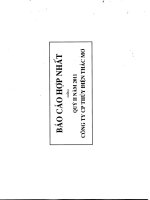 báo cáo hợp nhất quý 2 năm 2011 công ty cổ phần thủy điện thác mơ