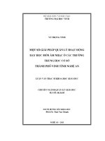 Một số giải pháp quản lý hoạt động dạy học môn âm nhạc ở các trường trung học cơ sở thành phố vinh tỉnh nghệ an