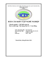 NGHIỆP vụ bếp NHÀ HÀNG MAI tư cơm BỐNG