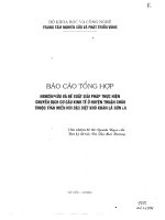 Nghiên cứu và đề xuất giải pháp thực hiện chuyển dịch cơ cấu kính tế ở huyện Thuận Châu thuộc tỉnh miền núi đặc biệt khó khăn là Sơn La