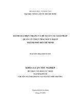 Đánh giá hiện trạng và đề xuất giải pháp quản lý chất thải nguy hại ở thành phố hồ chí minh