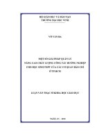 Một số giải pháp quản lý nâng cao chất lượng công tác hướng nghiệp cho học sinh THPT của các cơ quan báo chí ở TP HCM