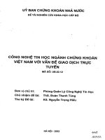 Công nghệ tin học ngành chứng khoán Việt Nam với vấn đề giao dịch trực tuyến