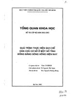 Quá trình thực hiện qui chế dân chủ cơ sở ở một số tỉnh đồng bằng Sông Hồng hiện nay