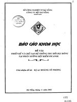 Thiết kế và chế tạo hệ thống thu hồi bụi Bông tại phân xưởng dệt Kiếm PICANOL