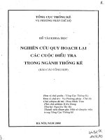 Nghiên cứu quy hoạch lại các cuộc điều tra trong ngành thống kê