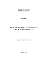 Một số lớp nửa nhóm và vị nhóm hữu hạn liên quan đến dãy số lucas