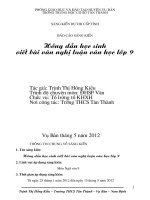 skkn: hướng dẫn học sinh viết bài văn nghị luận văn học lớp 9