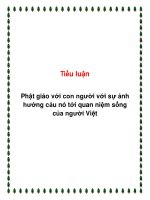 phật giáo với con người với sự ảnh hưởng của nó tới quan niệm sống của người việt