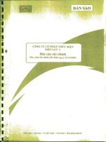 công ty cổ phần thủy điện điện lực 3 báo cáo tài chính cho năm tài chính kết thúc 31 tháng 12 năm 2009