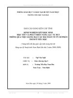 skkn: KINH NGHIỆM GIÚP HỌC SINH   HỌC TỐT VÀ PHÁT TRIỂN NĂNG LỰC TƯ DUY   THÔNG QUA VIỆC GIẢNG DẠY CÁC BÀI TOÁN VỀ TỶ SỐ PHẦN  TRĂM Ở TIỂU HỌC