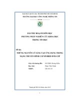 những nguyên lý sáng tạo ứng dụng trong mạng truyền hình cáp hybrid dvb-cip