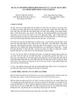 đề xuất mô hình thích hợp nhằm xử lý , tái sử dụng bèo lục bình trên sông vàm cỏ đông