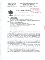 công ty cổ phần cơ điện thủ đức báo cáo thường niên 2012