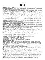 Một số đề thi thử đại học môn Sinh học có đáp án