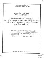 Nghiên cứu hoàn thiện hệ thống phân ngành kinh tế Quốc Dân phù hợp với Việt Nam và theo tiêu chuẩn Quốc Tế