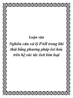 luận văn nghiên cứu xử lý PAH trong khí thải bằng phương pháp oxi hóa trên hệ xúc tác oxit kim loại