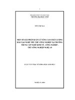 một số giải pháp quản lý nâng cao chất lượng đào tạo nghề tiểu thủ công nghiệp tại trường trung cấp nghề kinh tế- công nghiệp- thủ công nghiệp nghệ an